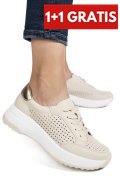 PANTOFI SPORT BEJ PIELE NATURALA TSP2820