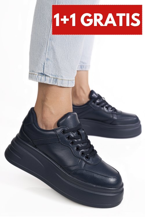 Pantofi sport bleumarin piele naturala aspn2529