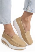 PANTOFI BEJ PIELE NATURALA ASP339