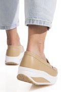 PANTOFI BEJ PIELE NATURALA ASP339