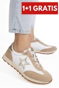 PANTOFI SPORT ALB CAMEL PIELE NATURALA FSP002479