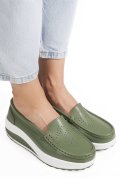 PANTOFI VERZI PIELE NATURALA ASP339