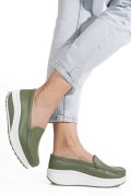 PANTOFI VERZI PIELE NATURALA ASP339