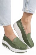 PANTOFI VERZI PIELE NATURALA ASP339