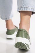 PANTOFI VERZI PIELE NATURALA ASP339