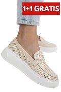 PANTOFI BEIGE PIELE NATURALA ASPN2771