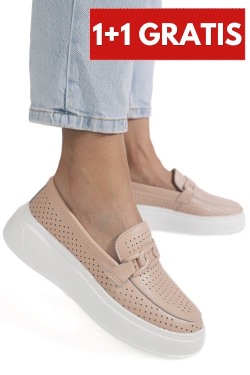 Pantofi pink piele naturala aspn2771