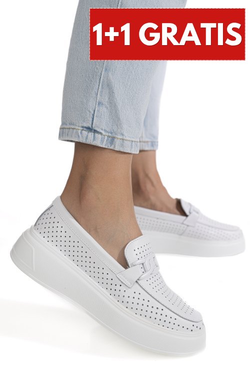 Pantofi white piele naturala aspn2771