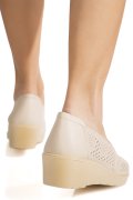 Pantofi Casual Dama cu Platforma Bej din Piele Ecologica Axiane