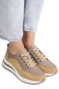 PANTOFI SPORT BEJ PIELE NATURALA ASP568