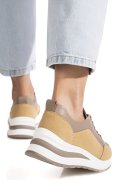 PANTOFI SPORT BEJ PIELE NATURALA ASP568