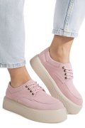 PANTOFI PINK PIELE NATURALA INTOARSA ASPN2518