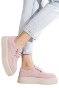 PANTOFI PINK PIELE NATURALA INTOARSA ASPN2518