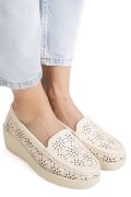 MOCASINI BEJ PIELE NATURALA ASPN3125