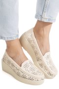MOCASINI BEJ PIELE NATURALA ASPN3125