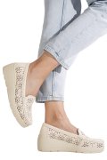 MOCASINI BEJ PIELE NATURALA ASPN3125