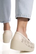 MOCASINI BEJ PIELE NATURALA ASPN3125