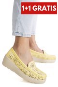 MOCASINI GALBENI PIELE NATURALA ASPN3125