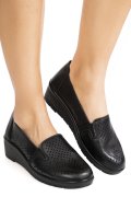 Pantofi Casual Dama cu Platforma Negri din Piele Ecologica Axiane