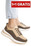 PANTOFI SPORT KHAKI PIELE NATURALA ASP568