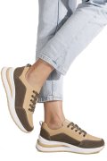 PANTOFI SPORT KHAKI PIELE NATURALA ASP568