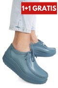 MOCASINI ALBASTRI PIELE NATURALA ASPN388