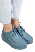 MOCASINI ALBASTRI PIELE NATURALA ASPN388