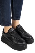PANTOFI SPORT NEGRI PIELE NATURALA ASPN2529