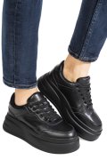 PANTOFI SPORT NEGRI PIELE NATURALA ASPN2529
