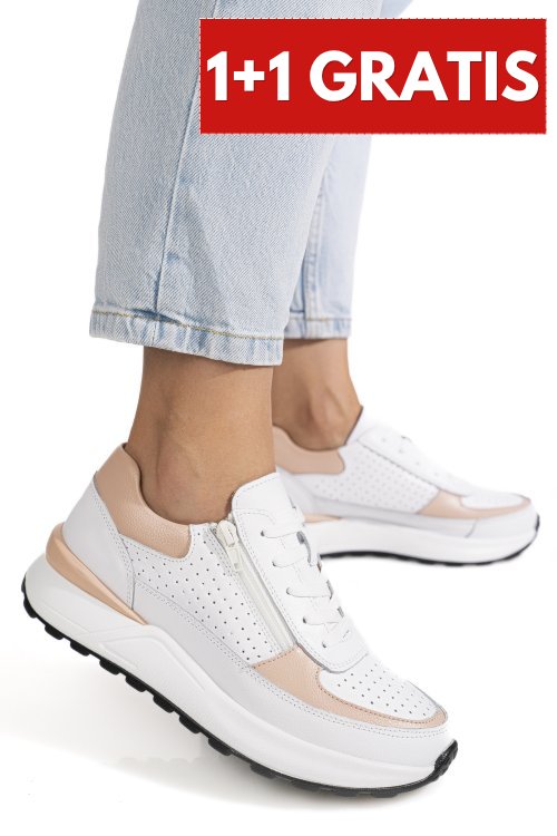 Pantofi sport roz piele naturala hsp18
