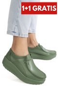 MOCASINI VERDE DESCHIS PIELE NATURALA ASPN388
