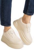 PANTOFI SPORT BEJ PIELE NATURALA ASPN2528