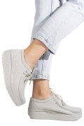MOCASINI GRI PIELE NATURALA ASPN388