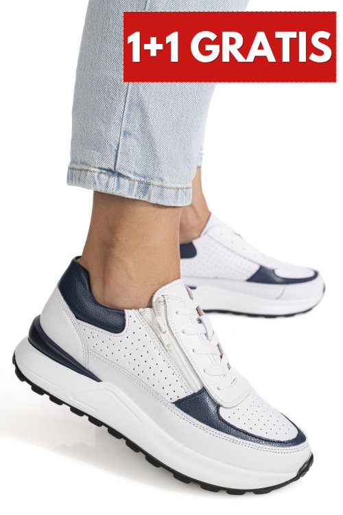 Pantofi sport bleumarin piele naturala hsp18