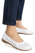 BALERINI ALBI PIELE NATURALA ASPN806