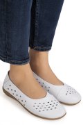 BALERINI ALBI PIELE NATURALA ASPN806