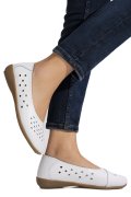 BALERINI ALBI PIELE NATURALA ASPN806
