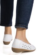 BALERINI ALBI PIELE NATURALA ASPN806