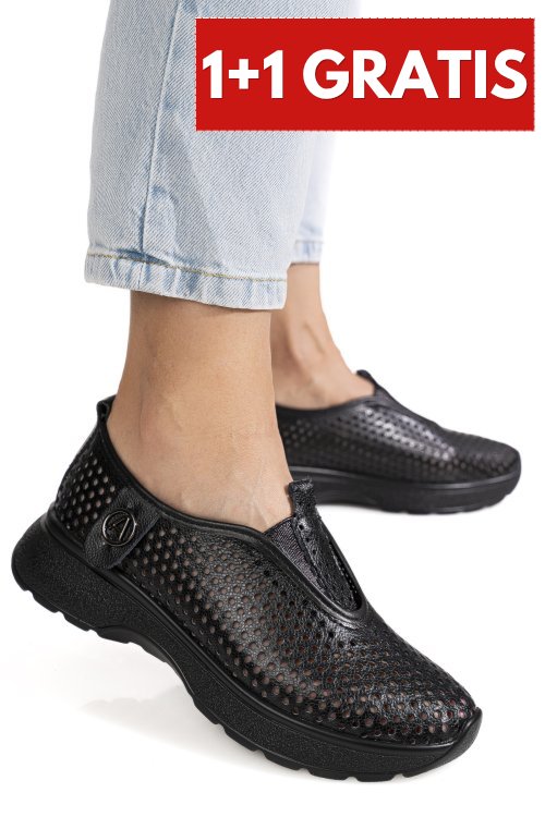 Espadrile negre piele naturala tsp6041