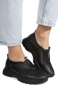ESPADRILE NEGRE PIELE NATURALA TSP6041