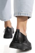 ESPADRILE NEGRE PIELE NATURALA TSP6041