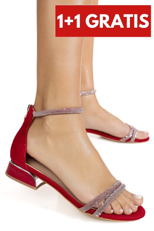 Sandale red suede cspm13