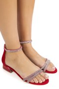 SANDALE RED SUEDE CSPM13