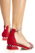 SANDALE RED SUEDE CSPM13