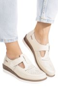 PANTOFI BEJ PIELE NATURALA ZBSP8-4