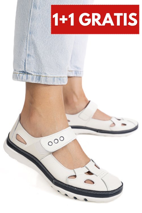 Espadrile albe piele naturala 5sp131