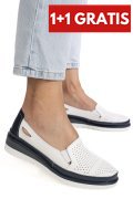 PANTOFI ALB ALBASTRU PIELE NATURALA ZSPB8-6