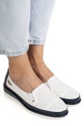 PANTOFI ALB ALBASTRU PIELE NATURALA ZSPB8-6