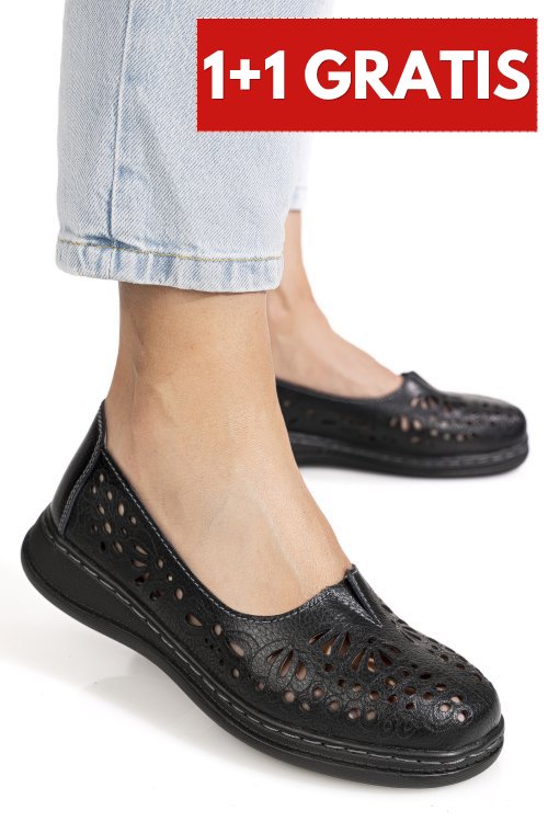 Pantofi negri piele naturala zspb6-2