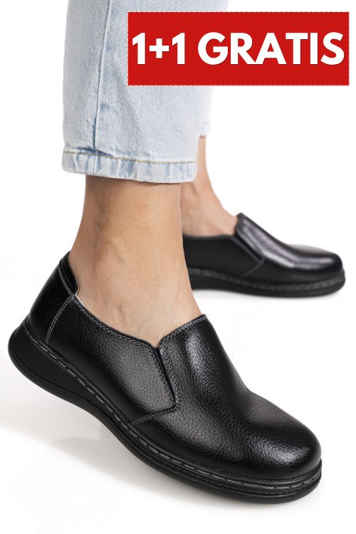 Mocasini negri piele naturala zspb63
